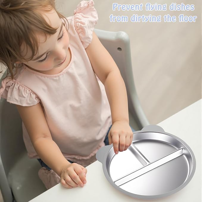 Stainless Steel Kids Plate - Image 6