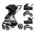 2 in 1 Baby Stroller, Newborn Infant Toddler Convertible Bassinet Pram Stroller by Lortsybab