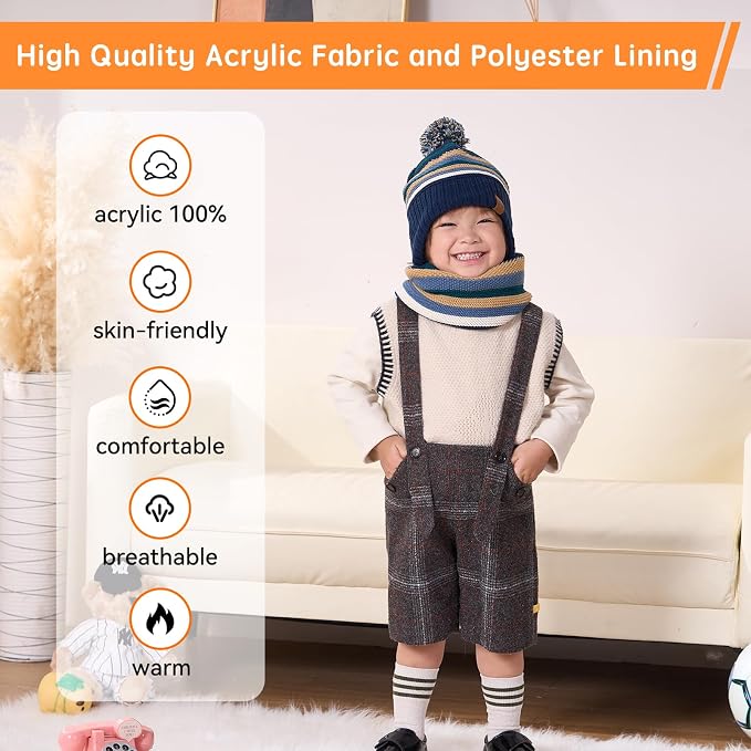 Moon Kitty Baby Boys Hats Toddler Beanies - Image 4