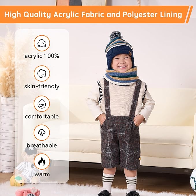 Moon Kitty Baby Boys Hats Toddler Beanies - Image 4