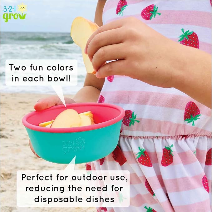 Silicone Easy Scoop & Hold Bowl Set – Adaptive Baby & Toddler Feeding Bowls - Image 8