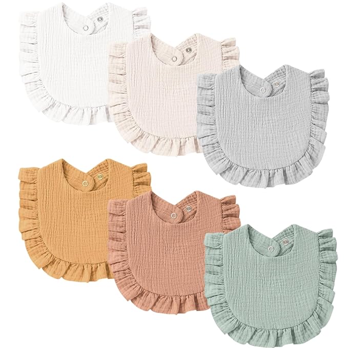 Baby Muslin Bibs Bandana Drool Bibs by MairMore