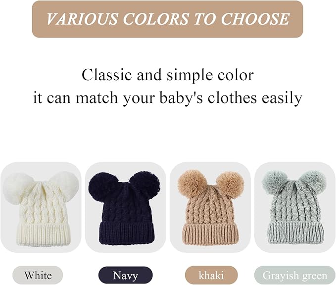 Yuoahcn Baby Girl Beanie Winter Baby Boy Hat - Image 5