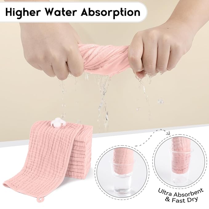 Muslin Burp Cloths for Baby 100% Cotton Burping Cloths for Boys Girls Large - Image 6