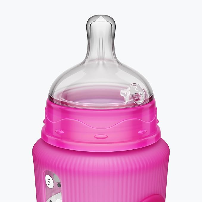Smilo Baby Bottle Set with Stage 0 Slow Flow Anti Colic Nipple, 10 Oz / 300 ml - Image 7