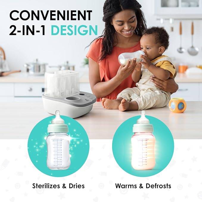 Lil' Jumbl Baby Bottle Sterilizer and Dryer Premium, Removes 99, 9% of Bacteria - Image 2