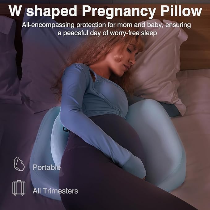 Pregnancy Pillows for Sleeping, Upgraded Memory Foam Maternity Pillow, - Image 7