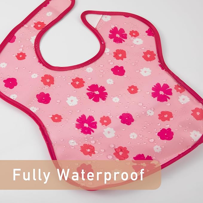 Mess Proof Baby Bib 3 Pack, Waterproof Led Weaning Baby Feeding Bibs - Image 4