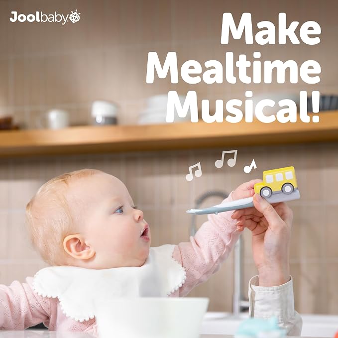 Jool Baby Musical Baby Spoons, 3 Spoons + School Bus - Image 2
