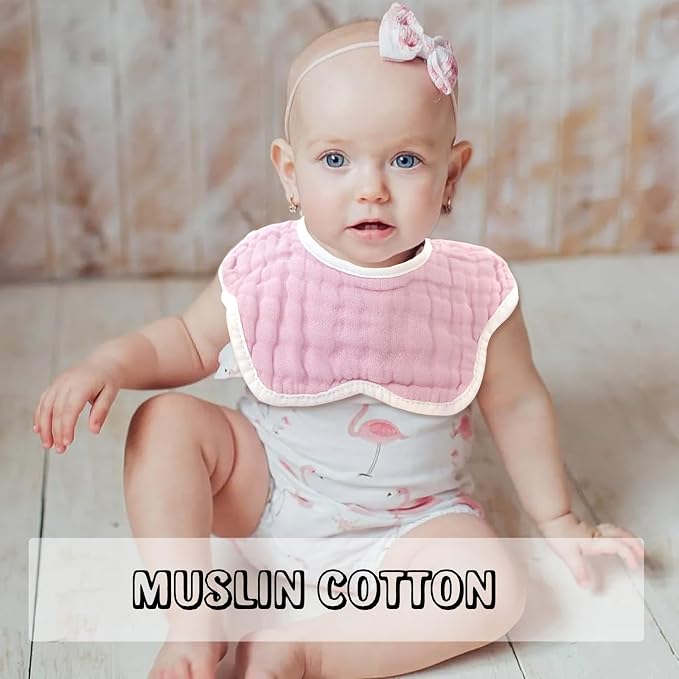 Baby Bibs Muslin Bibs for Baby Girl Boy for Drooling and Teething 10 Pack - Image 4