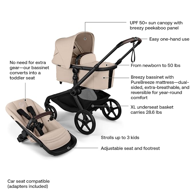 Bugaboo Kangaroo All-Terrain Single-to-Double Tandem Stroller - Image 3