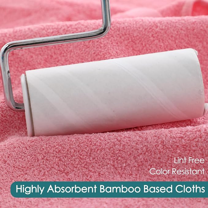 Baby Washcloths 6 Pack, 10x10 inch Heavenly Soft Pink Wash Cloths - Image 8
