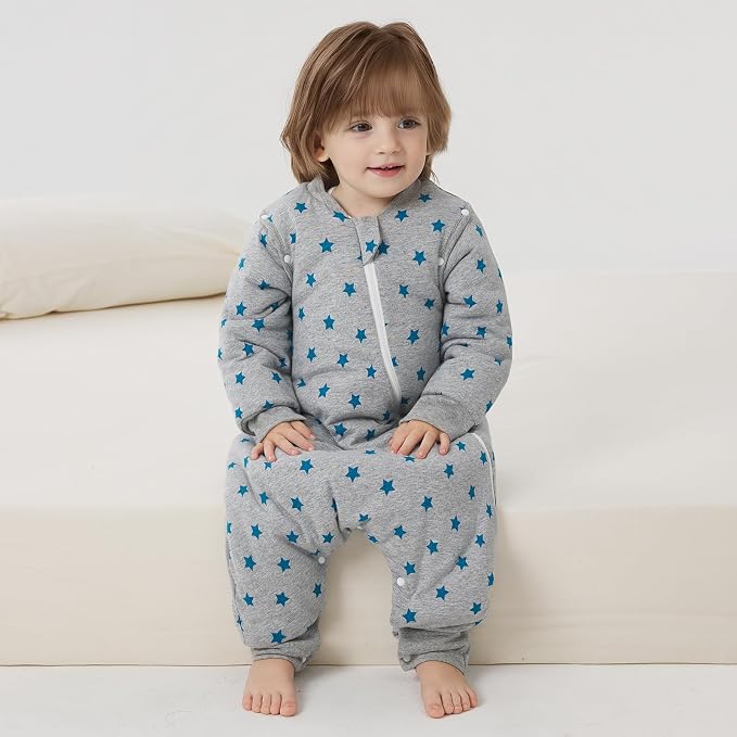 Duomiaomiao 3.5 TOG Toddler Sleep Sack 3-4T 100% Cotton Winter Side Open Zipper - Image 7