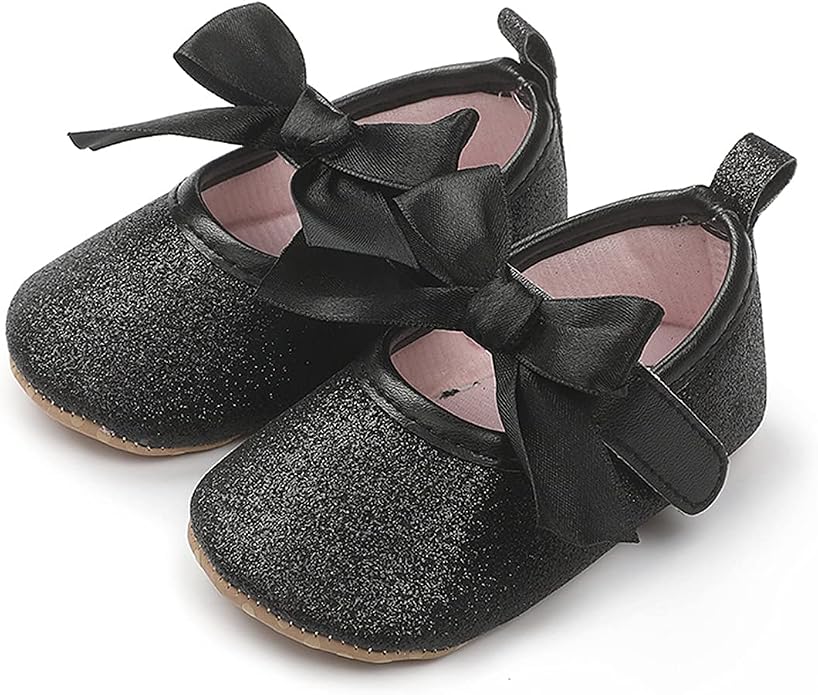 COSANKIM Baby Girls Mary Jane Flats Shoes Anti-Slip Rubber Sole Infant Toddler by COSANKIM