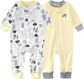 Teach Leanbh Baby 2-Pack Footless Pajamas Cotton Long Sleeve Printing 2 Way by TeachLeanbh
