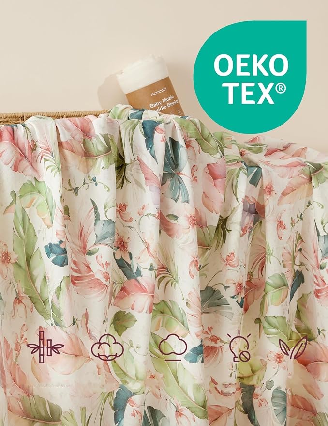 Momcozy Muslin Swaddle Blankets, Ultra Soft Neutral Registry Essentials - Image 2