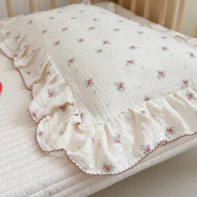 BuLuTu Toddler Pillowcase Cotton Muslin Kids Pillow Cases Enveloped Soft - Image 6
