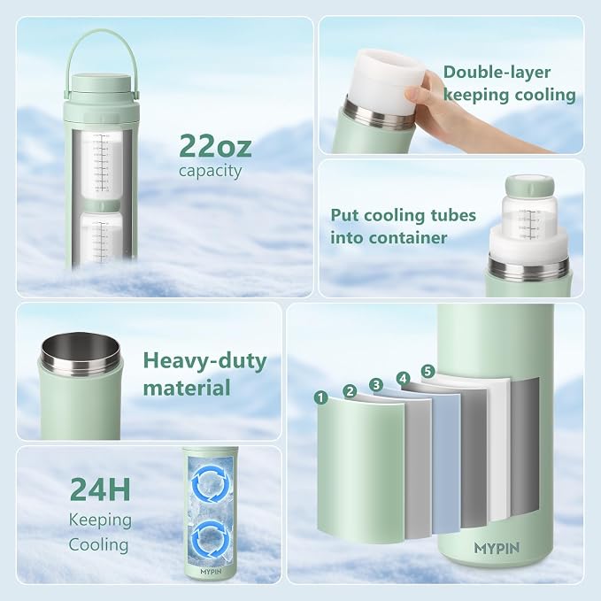 MYPIN 22oz Portable Breast Milk Cooler - Image 9