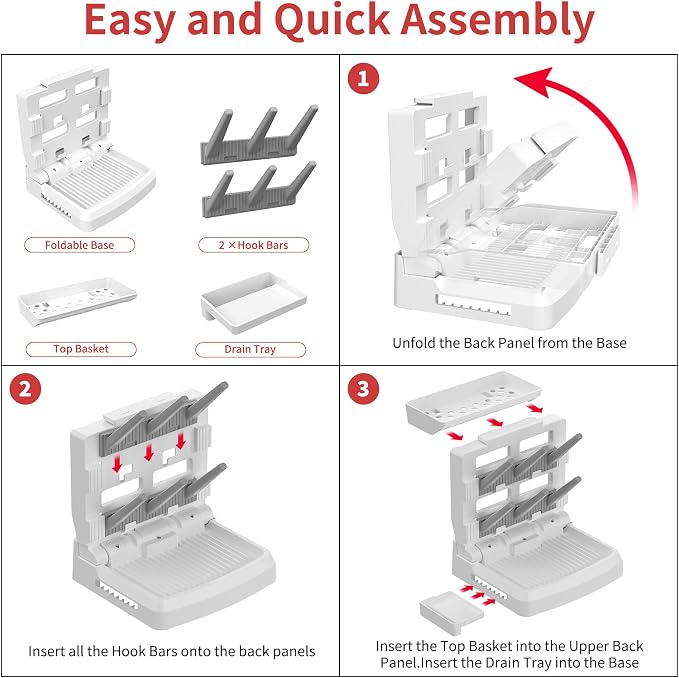 Baby Bottle Drying Rack for 6 Bottles, Vertical Cup Drying Holder, Space Saving - Image 5