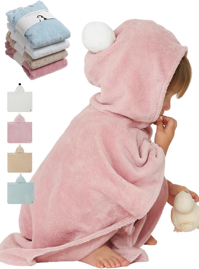Konny Baby Hooded Towel Rayon from Bamboo Cotton Baby Bath Beach Towel Hooded by Konny