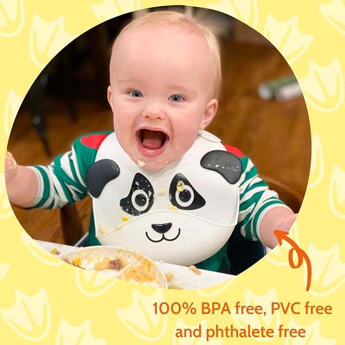 Silly Goose Silicone Animal Baby Bibs - Image 3