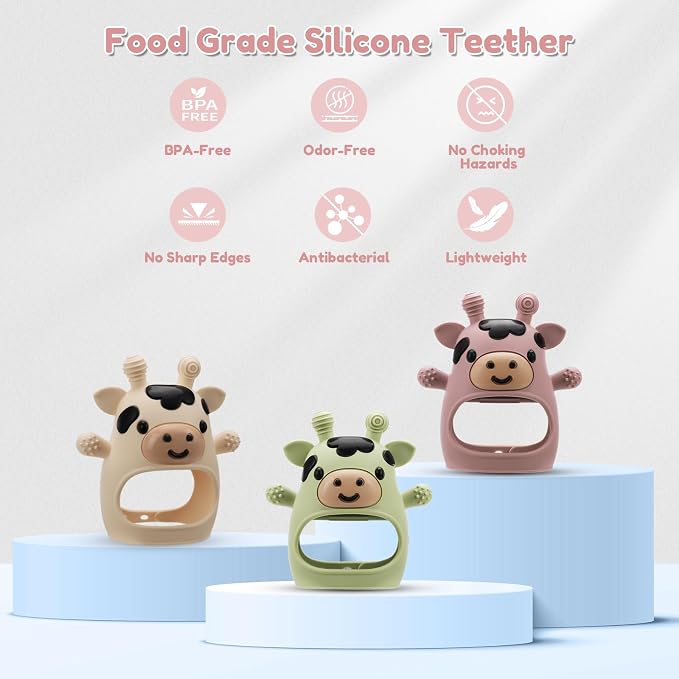 2 Pack Baby Teething Toys 0-6 6-12 Months, Adjustable Anti Dropping Wrist - Image 9