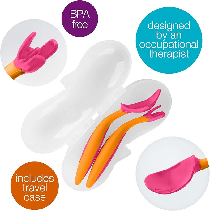 b.box Toddler Cutlery Set: Patented FLORK™ Designed Fork, Spoon & Travel Case - Image 3