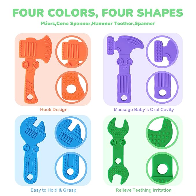 TYRY.HU Baby Teething Toys for Babies, Baby Teether Toys, BPA Free Silicone - Image 5