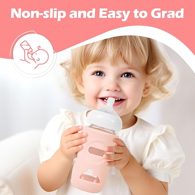 3 Pack Silicone Sleeves for Philips Avent Natural Glass Baby Bottles, Anti - Image 3
