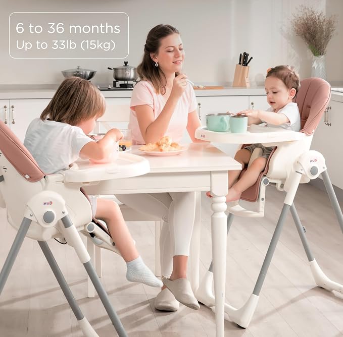 KÜB 3-in-1 Foldable Baby High Chair | 7 Height & 4 Recline Adjustable | - Image 7