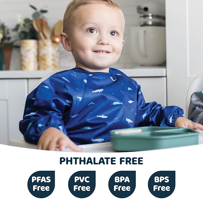 Tiny Twinkle Long Sleeve Bib for Babies & Toddlers – Waterproof Smock Bib for - Image 3