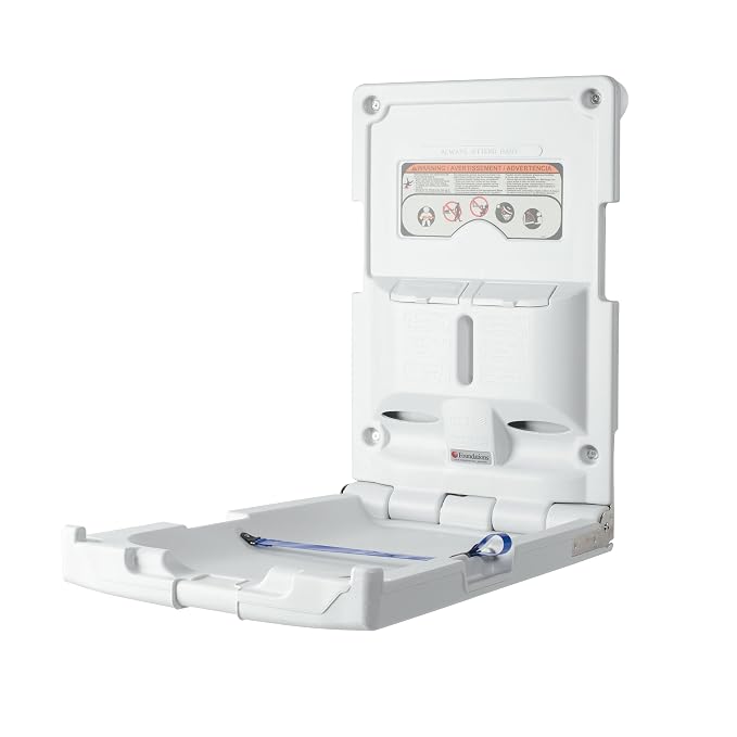 Foundations Classic Vertical Baby Diaper Changing Station, Wall Mount, Built in - Image 2
