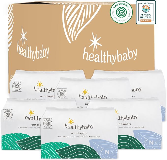 Our Diapers | EWG Verified Safe & Plant-Based Diapers | Leak Protection | Soft by HealthyBaby
