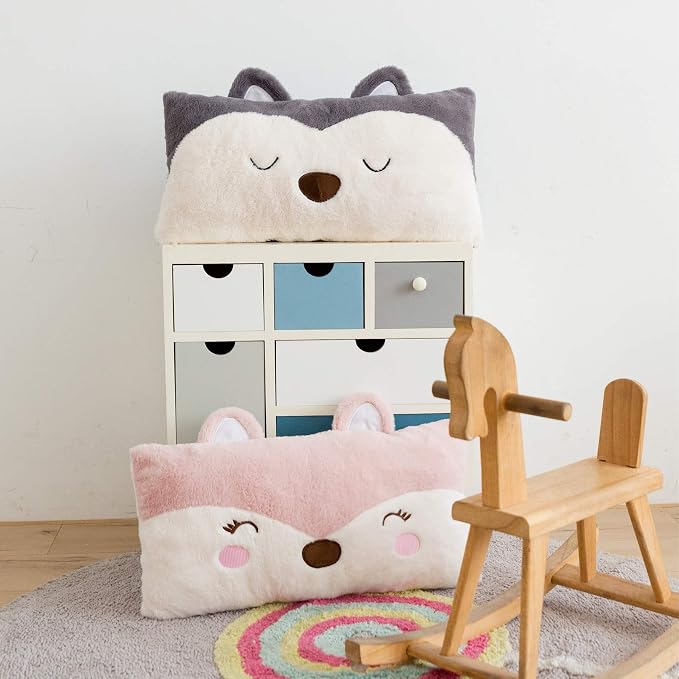 Stuffed Animal Lumbar Pillow, Super Soft Plush Cuddle Throw Pillow - Image 4