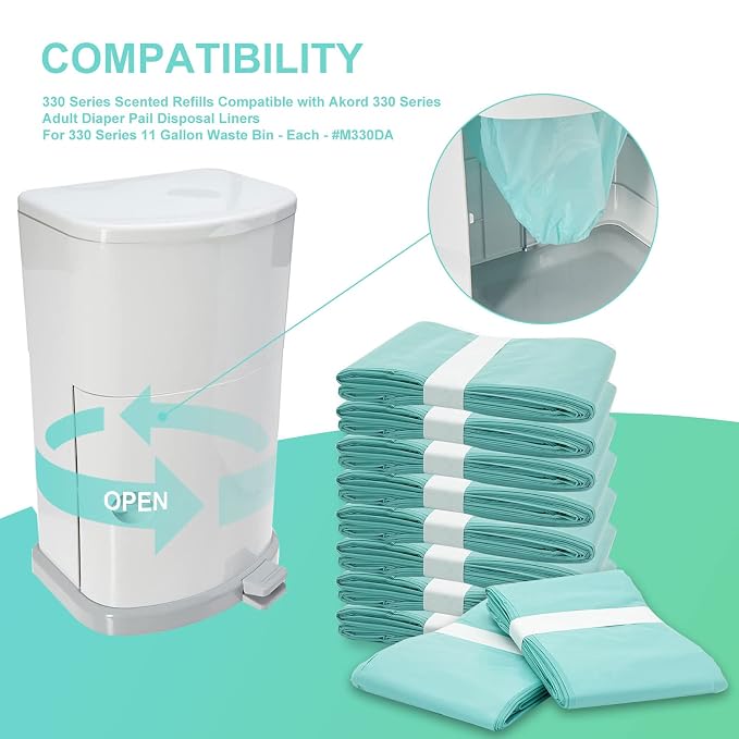 Diaper Pail Liner Refills Bags Compatible - Image 3