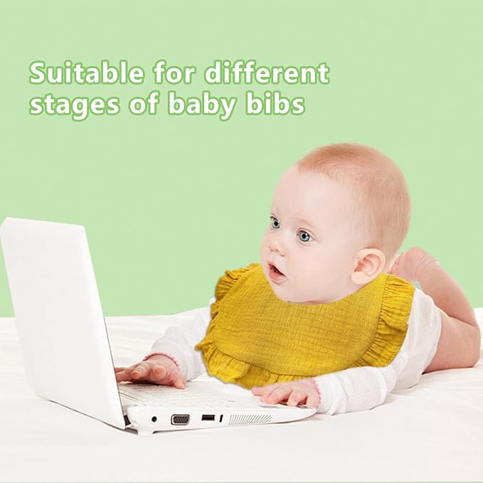 Baby Drool Bibs for Unisex Girls Boys 12 Pack Baby Muslin Bibs for Drooling and - Image 5