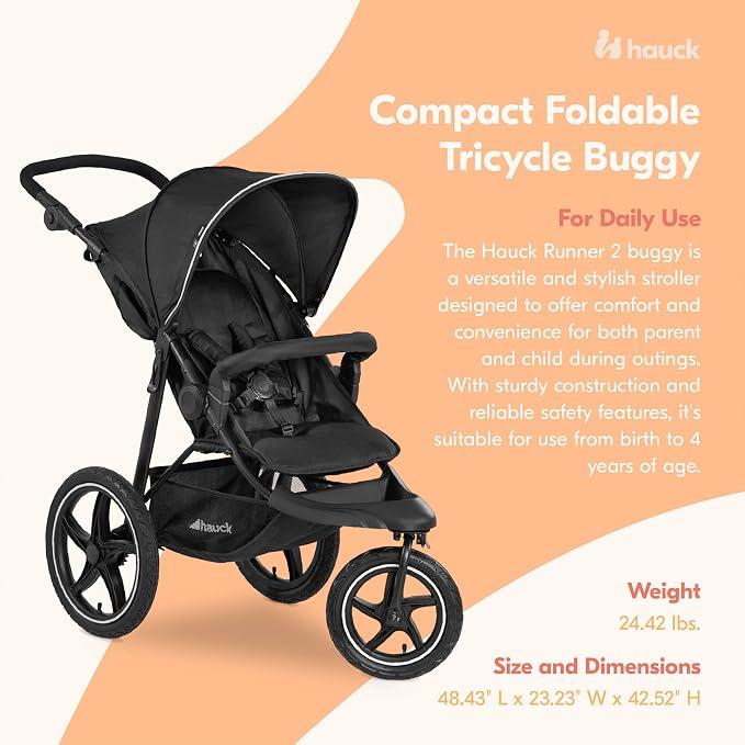 hauck 3-Wheel All Terrain Stroller - Image 2