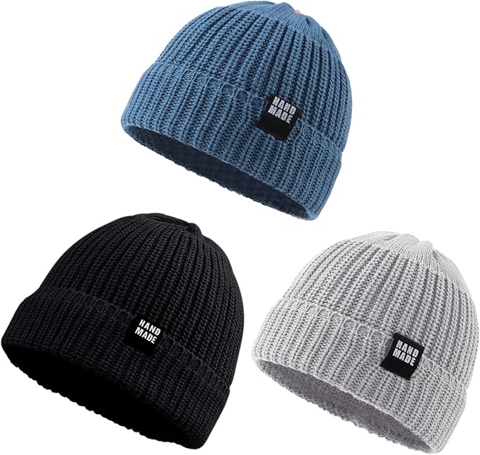 JANGANNSA Simple Knitted Baby Beanie Hip-Hop Boys Winter Hat Toddler Kids Bonnet by JANGANNSA