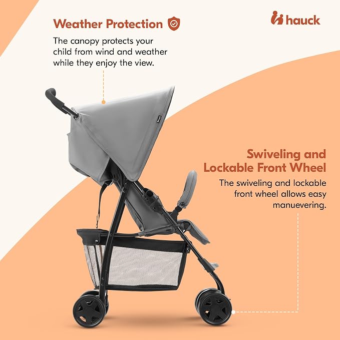 hauck Lightweight and Compact Travel Baby/Toddler Foldable Stroller - Image 4