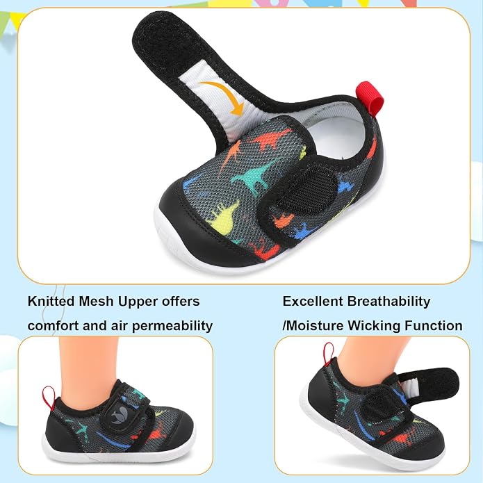 FEETCITY Baby First Walking Shoes Boys Girls Infant Sneakers Crib Shoes - Image 2