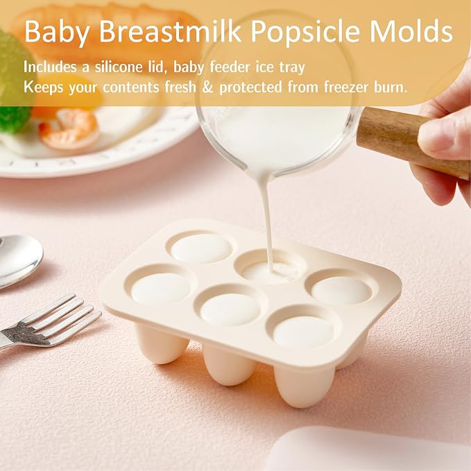 Baby Fruit Food Feeder with Breastmilk Popsicle Molds, Teething Toys Silicone - Image 5