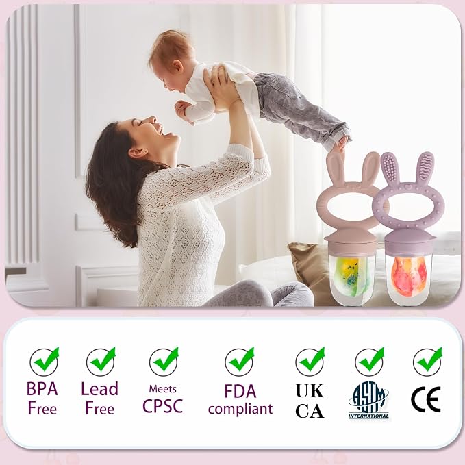 Baby Solids/Frozen Fruit Feeder Pacifier, Infant Teether Toy 4M+, BPA-Free - Image 6
