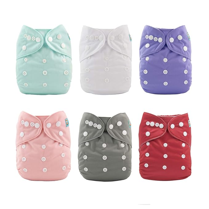 ALVABABY 6 Pack Cloth Diaper by ALVABABY
