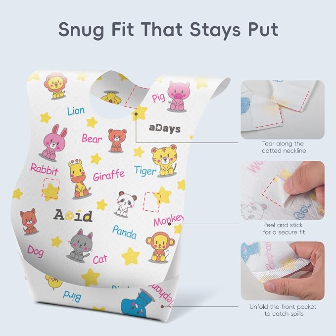 KIIS Disposable Baby Bibs for Baby Boys and Girls - Image 6