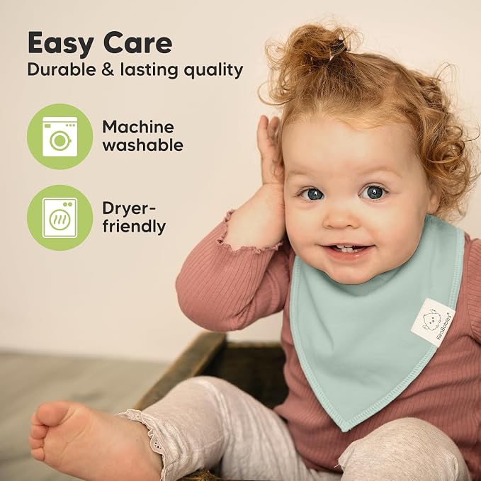 8-Pack Organic Baby Bandana Bibs - Image 7