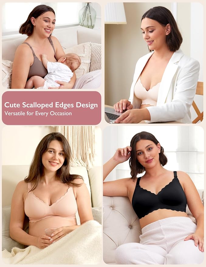 Momcozy Nursing Bras for Breastfeeding, Seamless Pregnancy Maternity Bra - Image 5