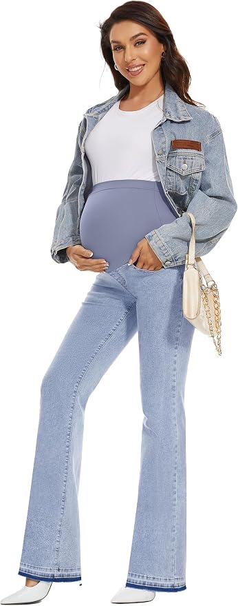 GLAMIX Women's Stretch Maternity Bootcut Jeans - Image 5