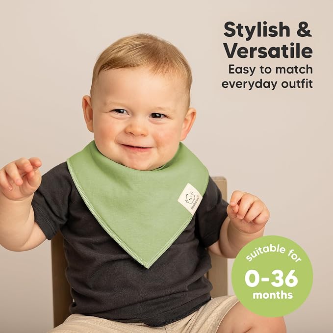 8-Pack Organic Baby Bandana Bibs - Image 4