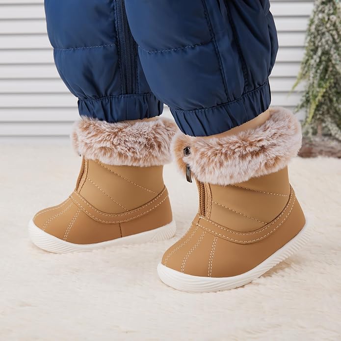 BMCiTYBM Baby Boy Girl Snow Boots Waterproof Winter Warm Booties Nonslip - Image 2