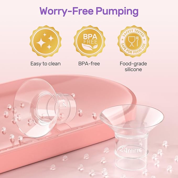 Nuliie 8PCS Silicone Flanges Insert Replacement Kit, Flange Sizing Kit 24mm - Image 3